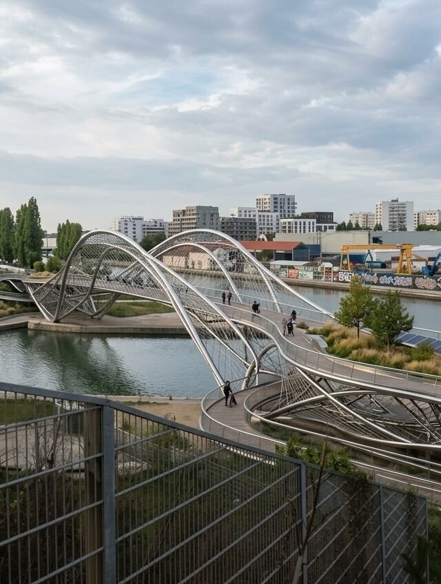 Passerelle du Millénaire — photos, histoire du pont et interprétation architecturale par IA